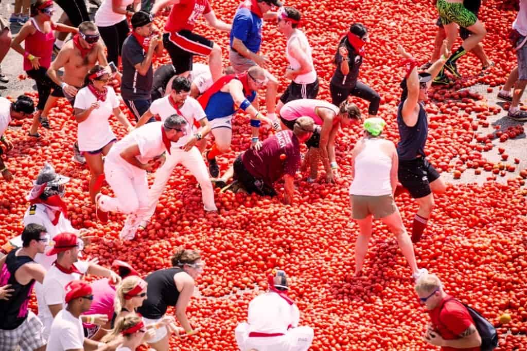 La Tomatina Buñolban, Spanyolország